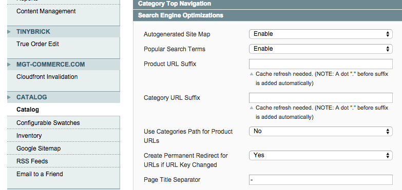 Magento Category Product URL config